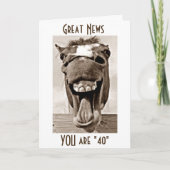 JE BENT 40 EN IK BEN NIET JARIG KAART (Voorkant)