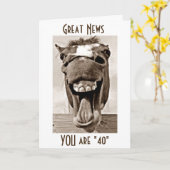 JE BENT 40 EN IK BEN NIET JARIG KAART (Gele Bloem)