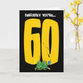 Je bent 60!! kaart (Gele Bloem)