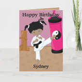 Je bent A-Maze-ing Black Girls Karate Verjaardag Kaart (Voorkant)