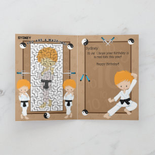 Je bent A-Maze-ing Ginger Boys Karate Verjaardag Kaart