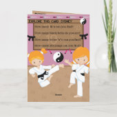 Je bent A-Maze-ing Ginger Girls Karate Verjaardag Kaart (Achterkant)