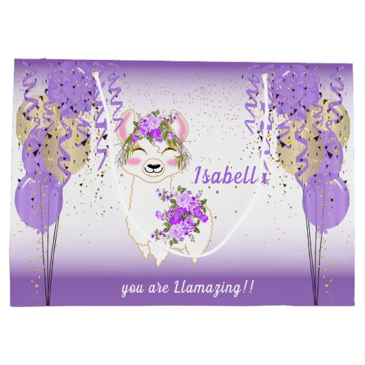 Je bent aan het lachen - Paars Groot Cadeauzakje (Achterkant)