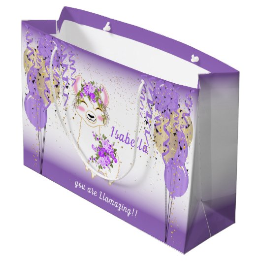 Je bent aan het lachen - Paars Groot Cadeauzakje (Achterkant Gekanteld)
