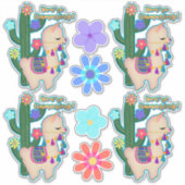 Je bent aan het lachen! | Schattige lammeren en bl Sticker (Voorkant)