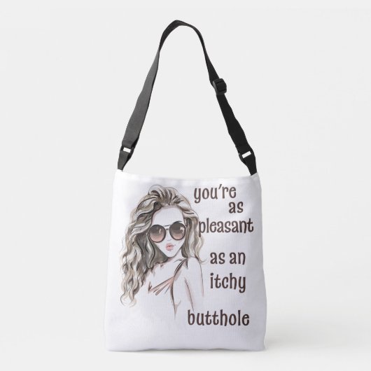 Je bent aangenaam crossbody tas (Achterkant)