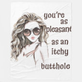 Je bent aangenaam fleece deken (Voorkant)