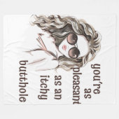 Je bent aangenaam fleece deken (Voorkant (Horizontaal))