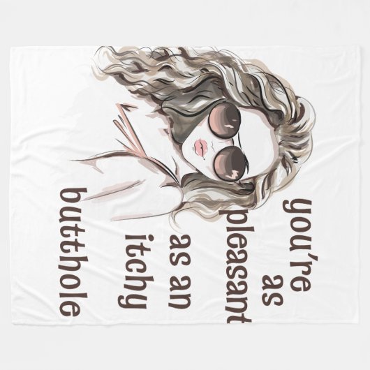 Je bent aangenaam fleece deken (Voorkant (Horizontaal))