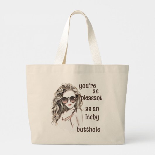 Je bent aangenaam grote tote bag (Achterkant)