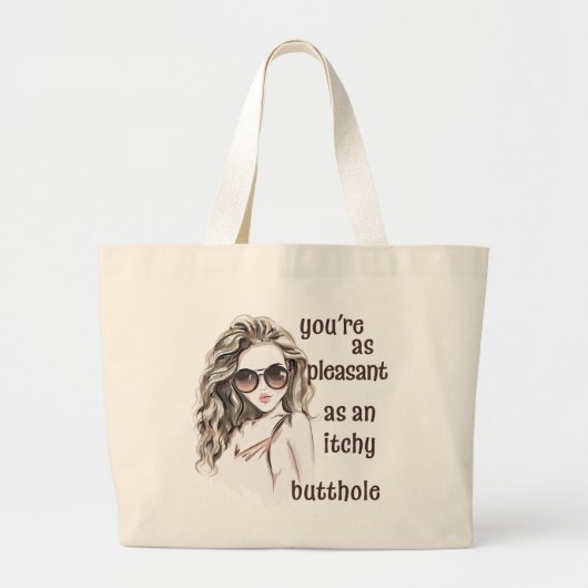 Je bent aangenaam grote tote bag (Voorkant)