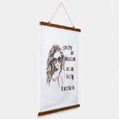 Je bent aangenaam hangend wandkleed (Gebogen)