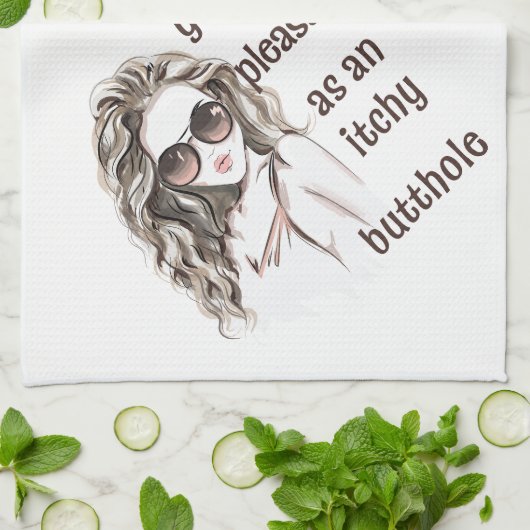 Je bent aangenaam theedoek (Gevouwen)