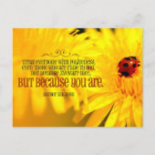 "Je bent aardig" Inspirerend Quote Briefkaart (Voorkant)