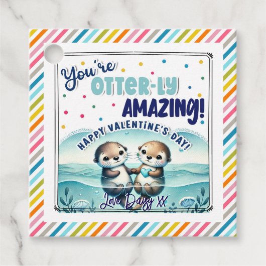 "Je bent absoluut geweldig" Valentijn Gift Label (Voorkant)