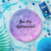 Je bent Abstract Roze Blauw dankbaar Papieren Bordje (Feest)