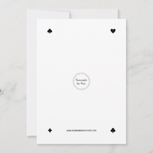 JE BENT ACES Las Vegas Style Dank je creditcard Bedankkaart (Achterkant)