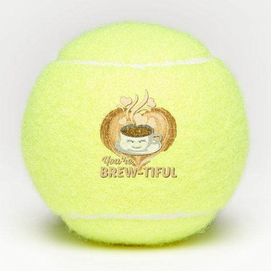Je bent adembenemend Funny Coffee Gezegden Tennisballen (Voorkant)