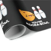 Je bent Adora-Bowl Funny Bowling Pun Dark BG Cadeaupapier (Rol Hoek)