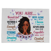 Je bent Afrikaanse Melanin Black Woman Sista Groot Cadeauzakje (Achterkant)