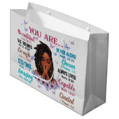 Je bent Afrikaanse Melanin Black Woman Sista Groot Cadeauzakje (Voorkant Gekanteld)