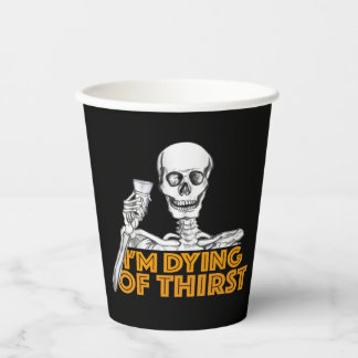 "Je bent al dood." Papieren Bekers