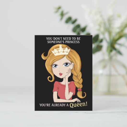 Je bent al een koningin briefkaart (Staand voorkant)