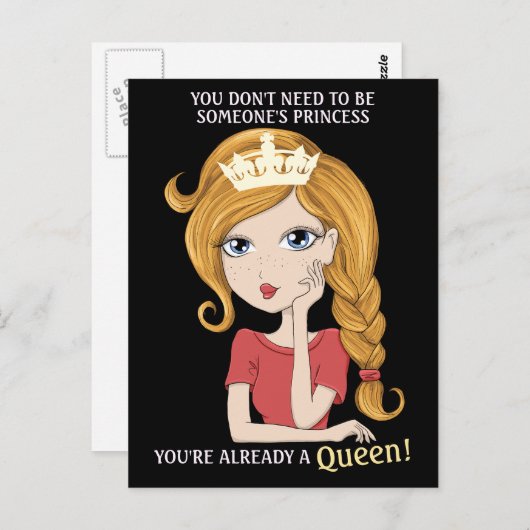 Je bent al een koningin briefkaart (Voorkant / Achterkant)