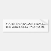 JE BENT ALLEEN JEALOUS BUMPERSTICKER (Voorkant)