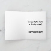 Je bent alleen oud als je de dikke dame hoort zing kaart (Binnen)