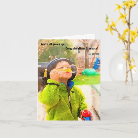 Je bent allemaal opgegroeid Afstuderen Kaart (Gele Bloem)