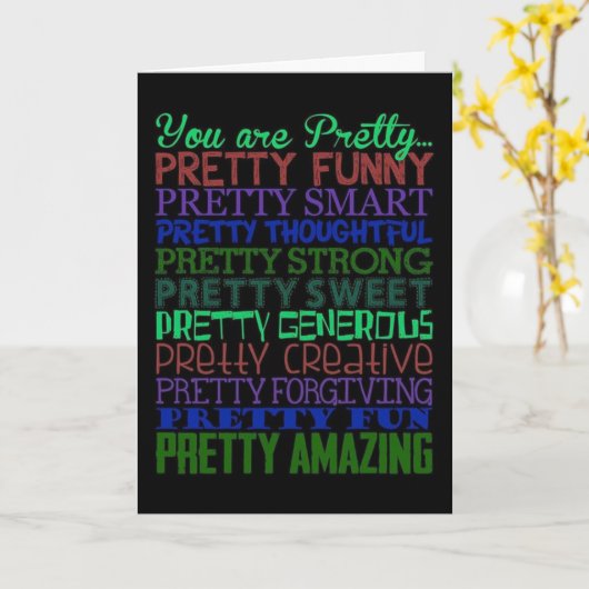 JE BENT "ALLES MOOI** IN HET LEVEN VERJAARDAG KAART (Gele Bloem)