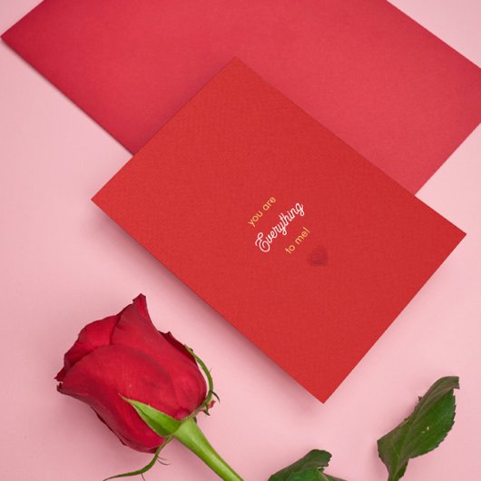 Je bent alles voor mij, minimalistisch romantisch kaart