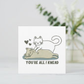 Je bent alles wat ik kneed Cat Valentijnsdag Kaart (Staand voorkant)
