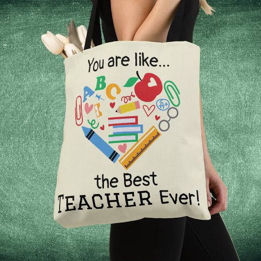 Je bent als...de Beste Leraar Ooit Aanpasbaar Tote Bag