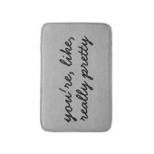 Je bent als echt  rustig chic burlap linen badmat (Voorkant Verticaal)