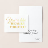 Je bent als een heel  grappig bruidsmeisje folie kaarten (Display)
