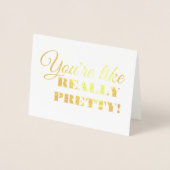 Je bent als een heel  grappig bruidsmeisje folie kaarten (Voorkant)