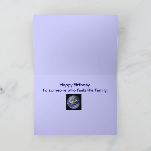 Je bent als familie: Happy Birthday Kaart (Binnen)