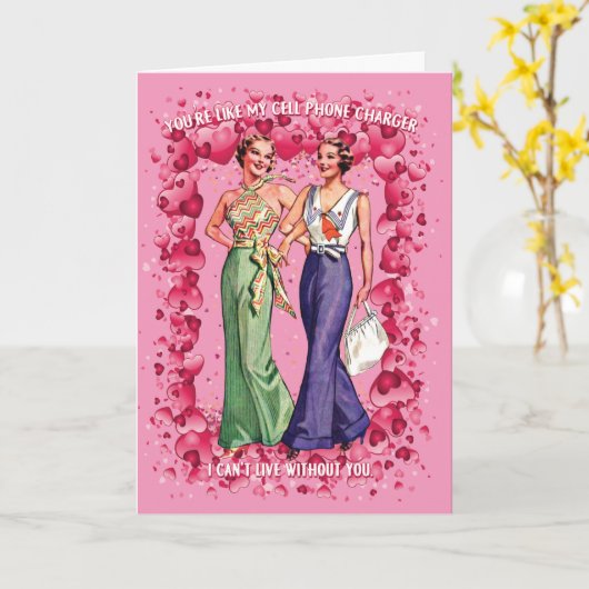 Je bent als mijn mobiele telefoon oplader LGBTQ Va Kaart (Gele Bloem)