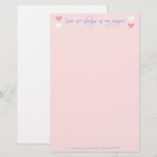 Je bent altijd al in onze gebedenbank briefpapier (Voorkant / Achterkant)