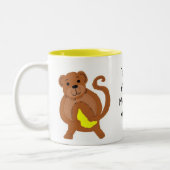 Je bent altijd een aap. tweekleurige koffiemok (Links)