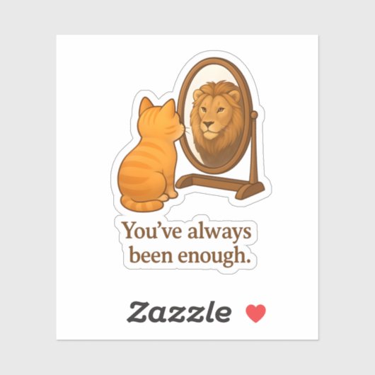 "Je bent altijd genoeg geweest" die-cut vinyl Stic Sticker (Vel)