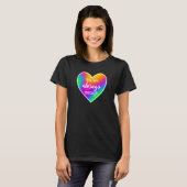 Je bent altijd genoeg regenbooghartvrouwen t-shirt (Voorkant volledig)