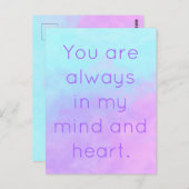 Je bent altijd in mijn gedachten en in mijn hart g briefkaart (Voorkant / Achterkant)