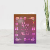 Je bent altijd in mijn gedachten kaart (Voorkant)