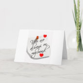 JE BENT 'ALTĲD IN MĲN GEDACHTEN' LIEFDESKAART KAART (Voorkant)