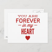 Je bent altijd in mijn hart briefkaart (Voorkant / Achterkant)