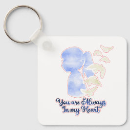 Je bent altijd in mijn hart (dubbelzijdig) sleutelhanger