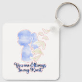 Je bent altijd in mijn hart (dubbelzijdig) sleutelhanger (Achterkant)